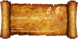 Czekkel Györgyi névjegykártya