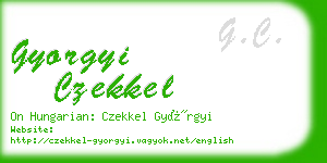 gyorgyi czekkel business card